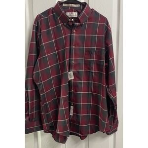 Etienne Aigner‎ Mens Dress Shirt Red&Navy Sz. 16.5 34/35 NWT